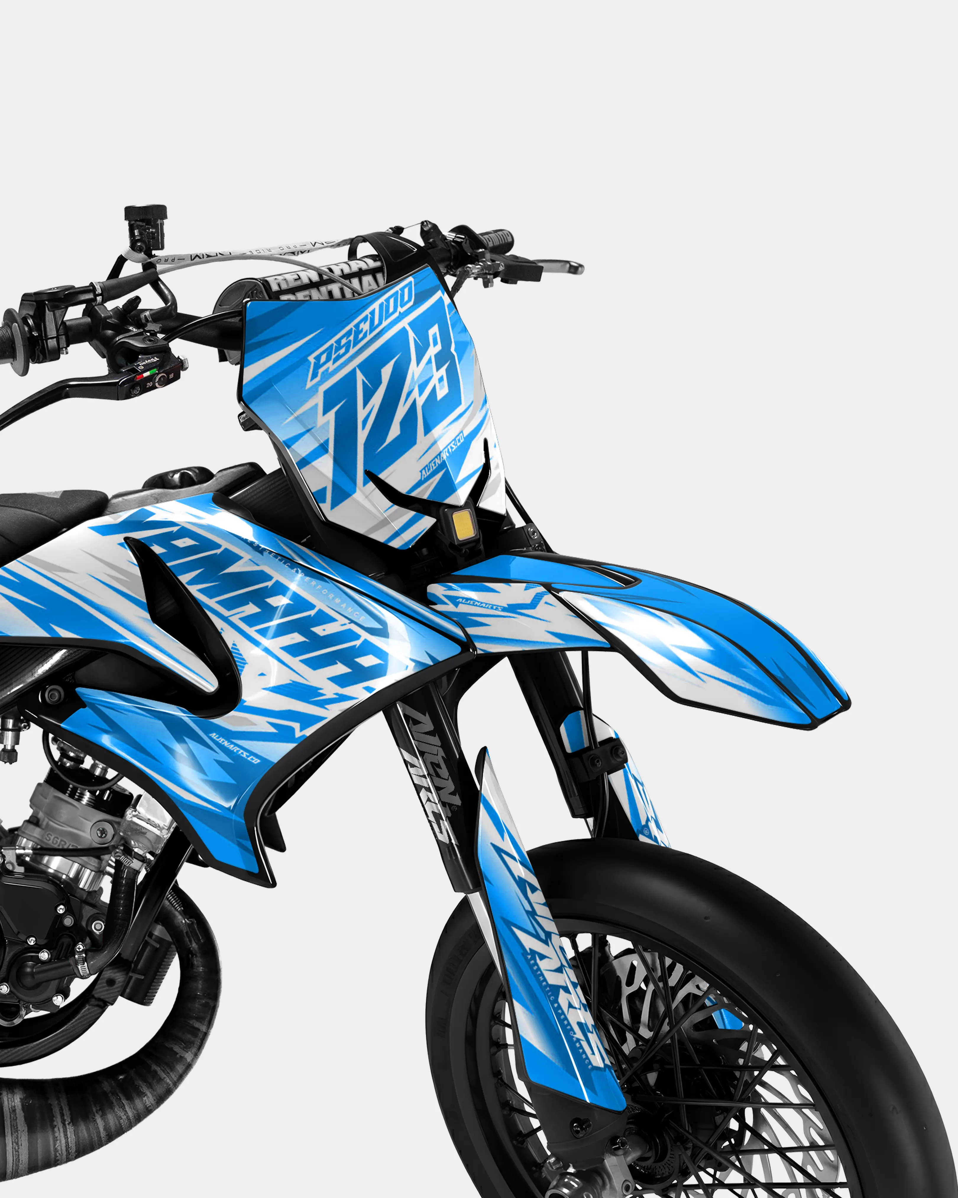 LUNIOR - Kit deco YAMAHA DT 50cc - Bleu - Image 2