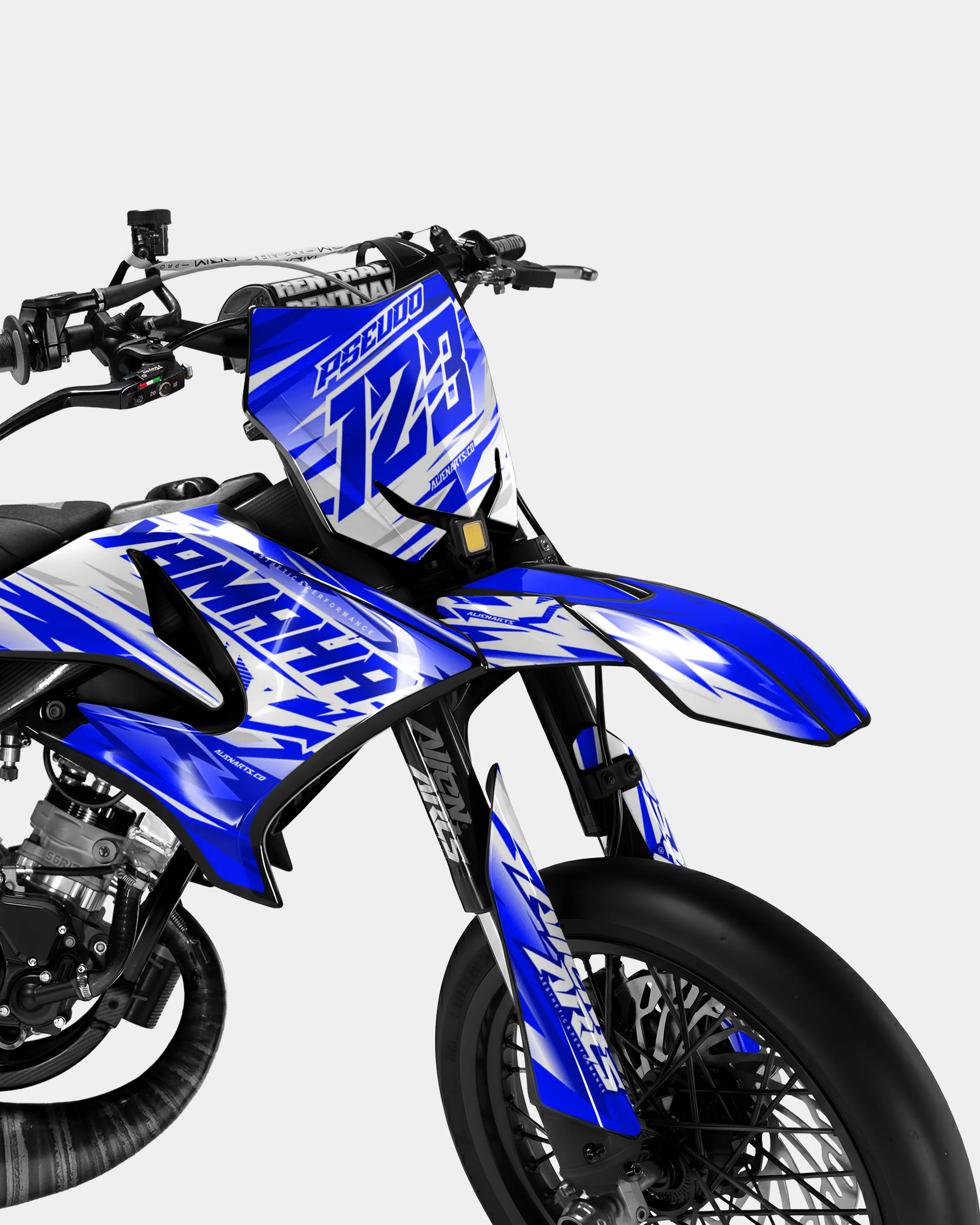 LUNIOR - Kit deco YAMAHA DT 50cc - Bleu foncé - Image 2