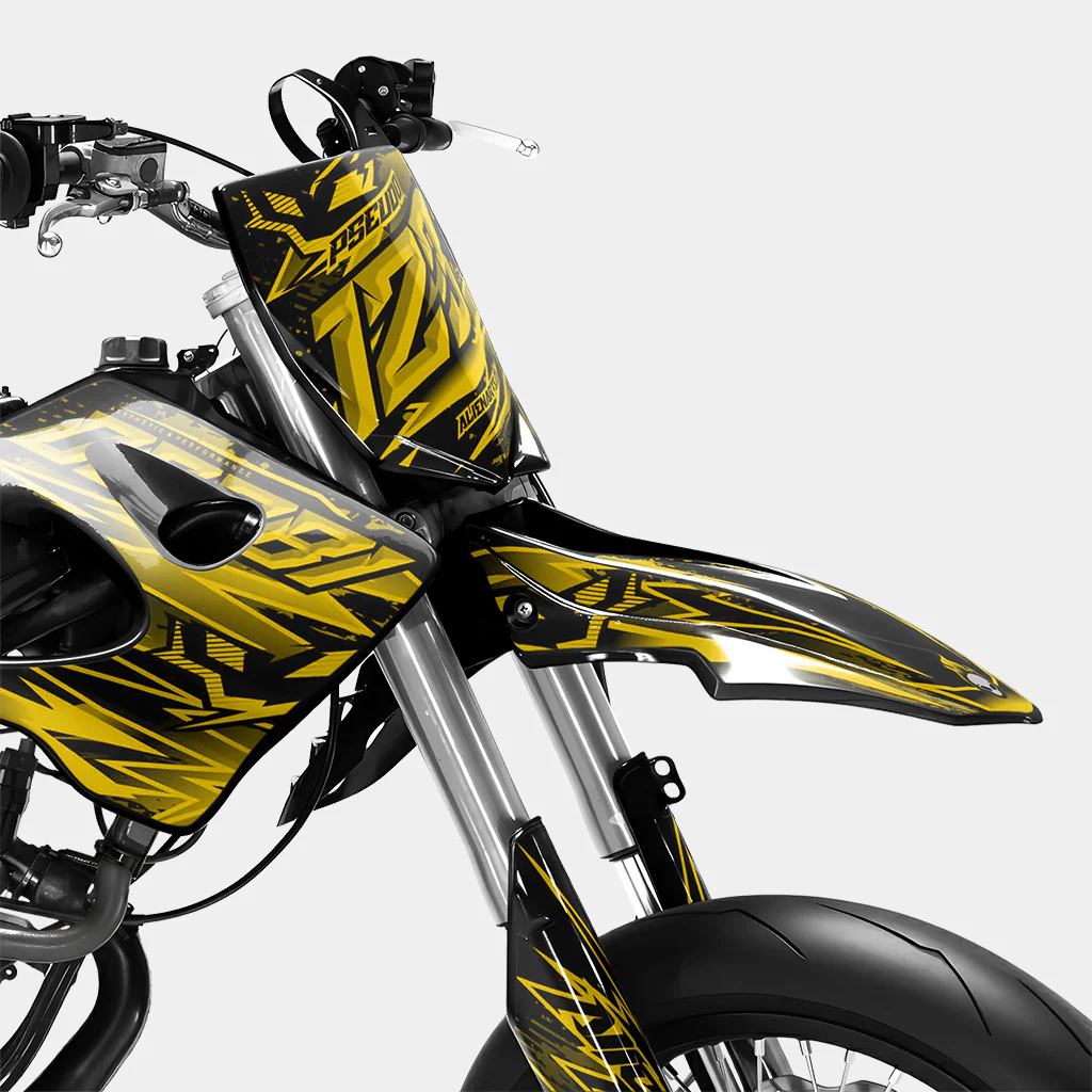 MIROIR - Kit deco DERBI 50cc - Jaune Foncé - Image 2