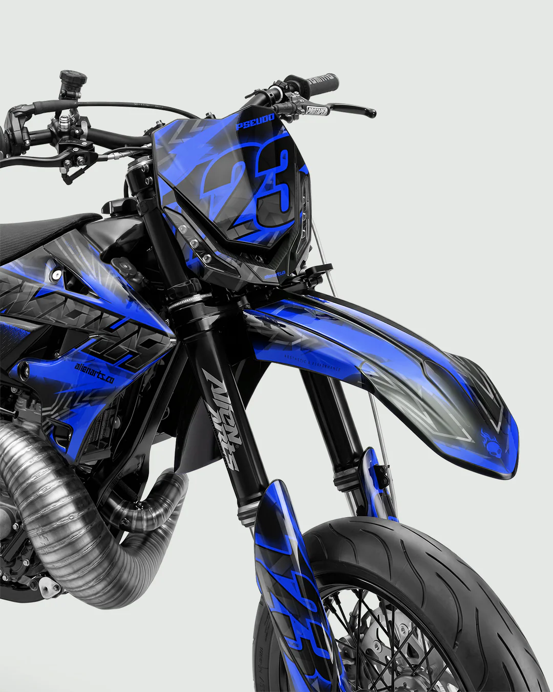 NEONX - Kit Déco Supermotard Semi-Personnalisable - Bleu - Image 2