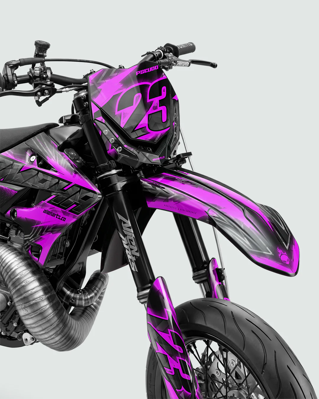 NEONX - Kit Déco Supermotard Semi-Personnalisable - Rose - Image 2
