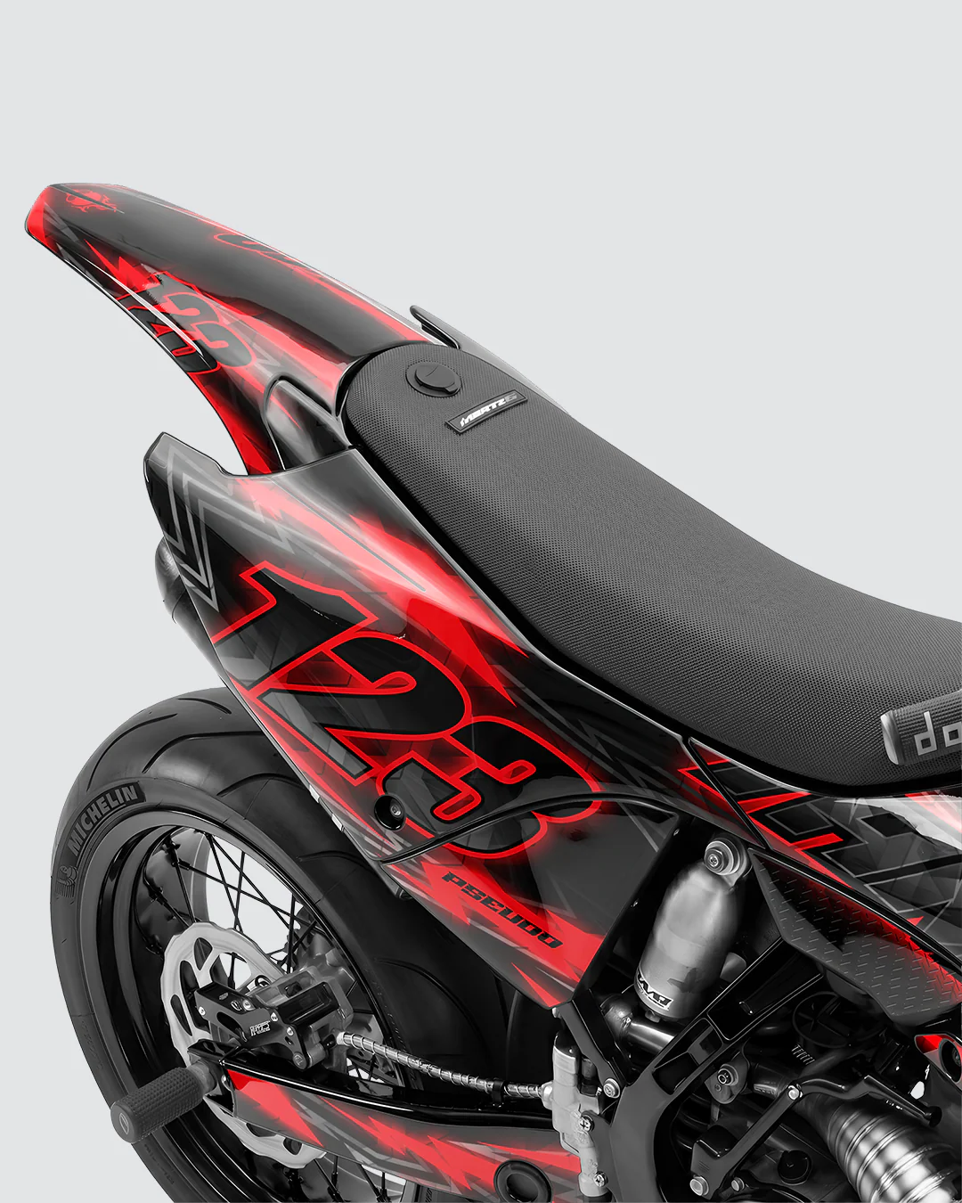 NEONX - Kit Déco Supermotard Semi-Personnalisable - Rouge - Image 3
