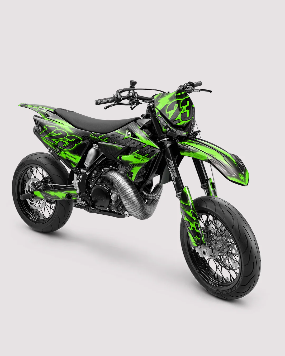 NEONX - Kit Déco Supermotard Semi-Personnalisable - Vert