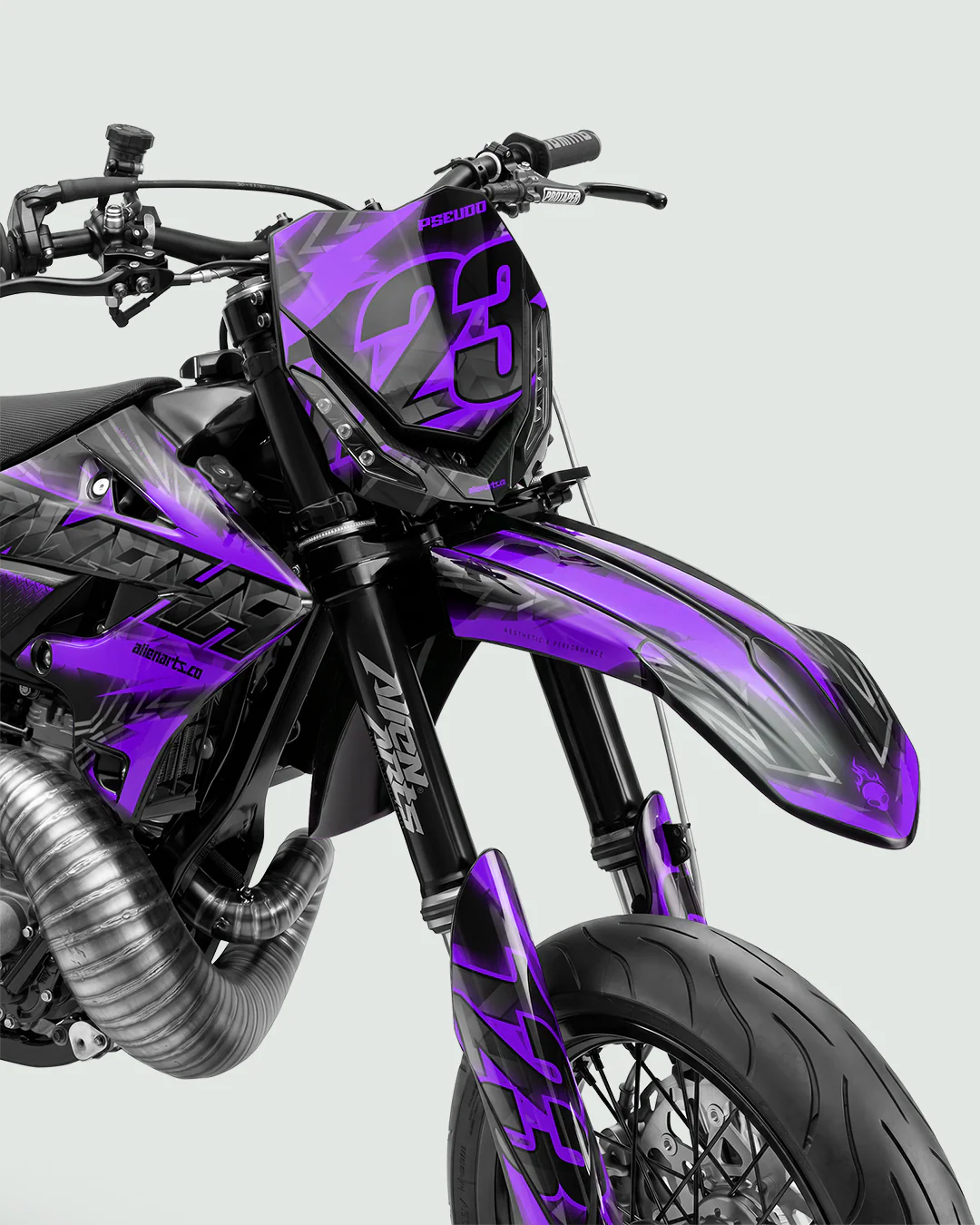 NEONX - Kit Déco Supermotard Semi-Personnalisable - Violet - Image 2