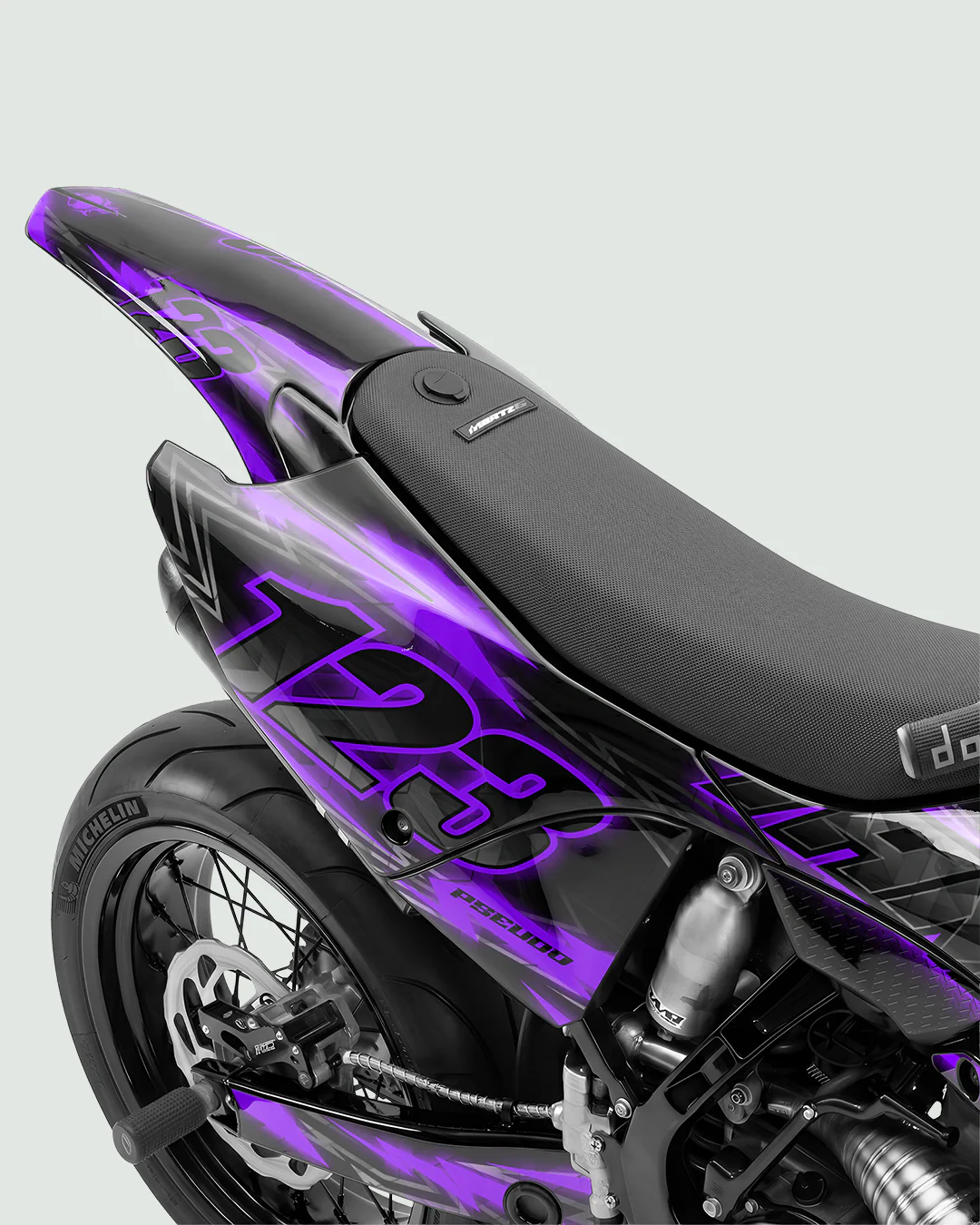 NEONX - Kit Déco Supermotard Semi-Personnalisable - Violet - Image 3