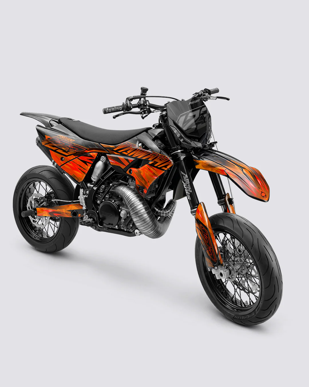 NITROGEN - Kit Déco Supermotard Semi-Personnalisable - Orange