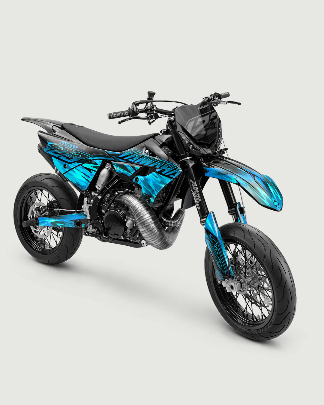NITROGEN - Kit Déco Supermotard Semi-Personnalisable - Turquoise