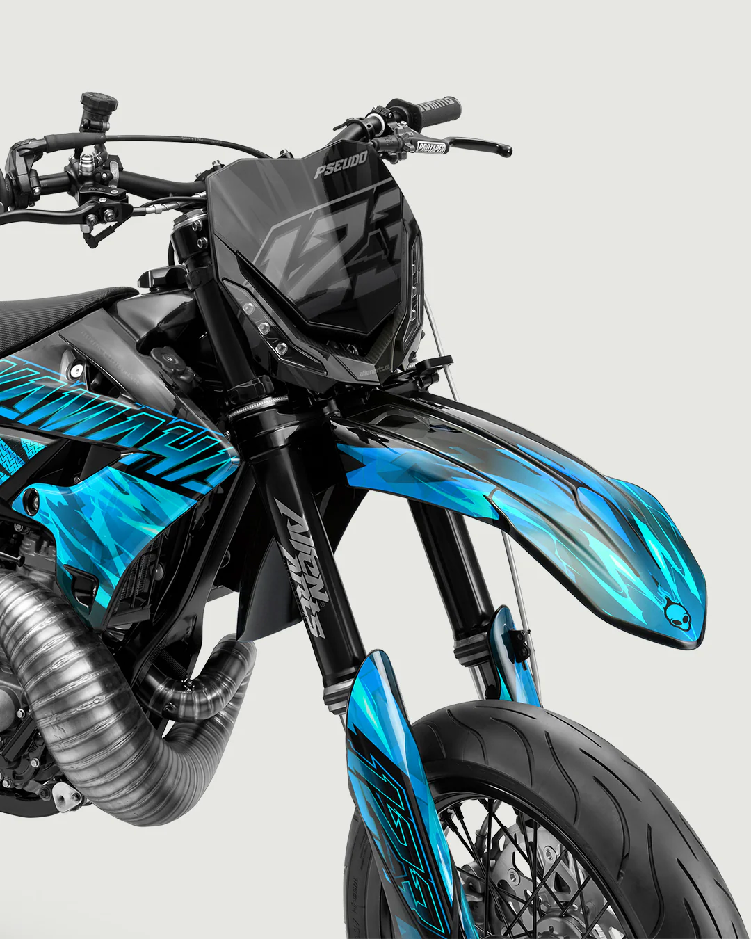 NITROGEN - Kit Déco Supermotard Semi-Personnalisable - Turquoise - Image 2