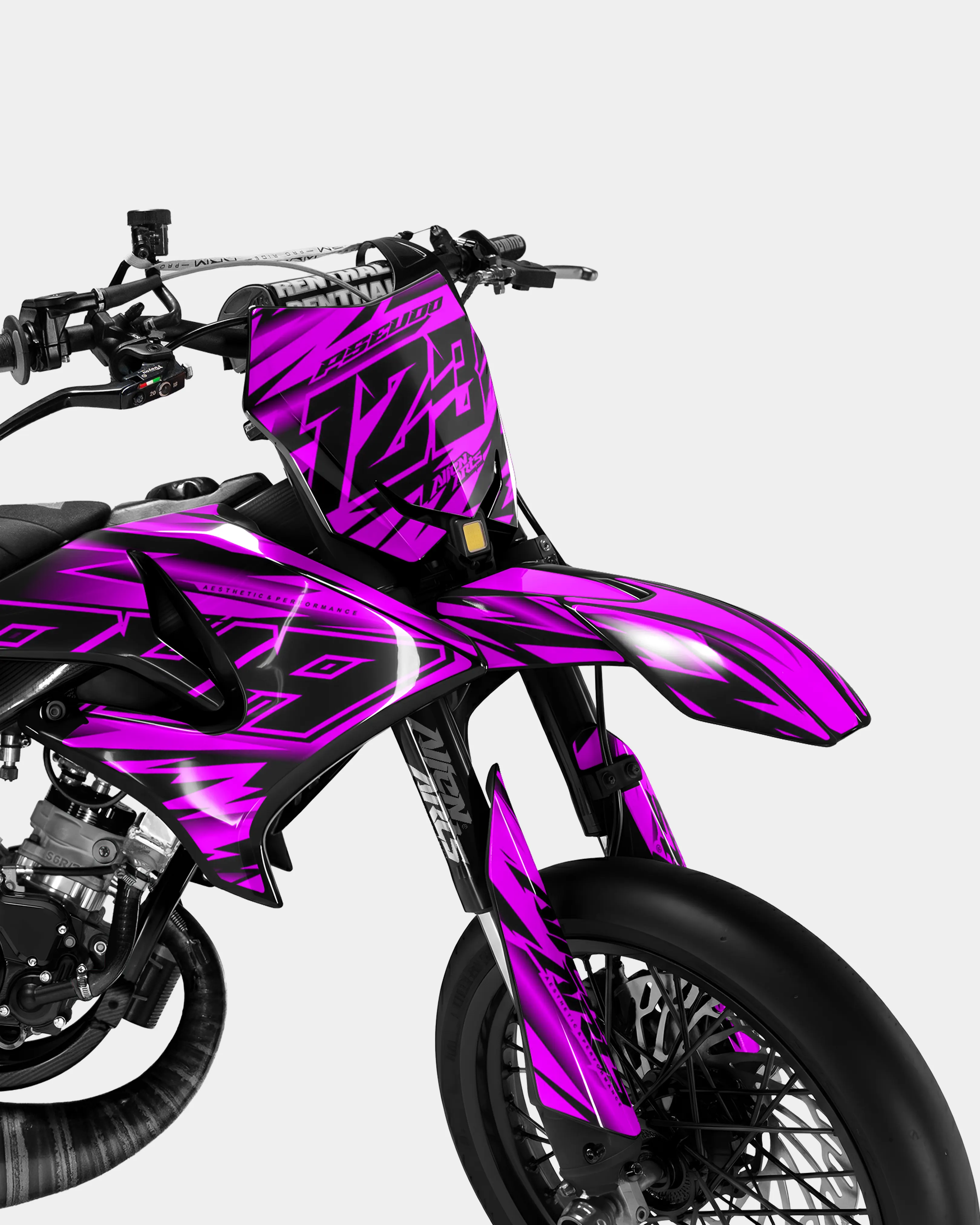 PAENO - Kit deco YAMAHA DT 50cc - Rose Turquoise - Image 2