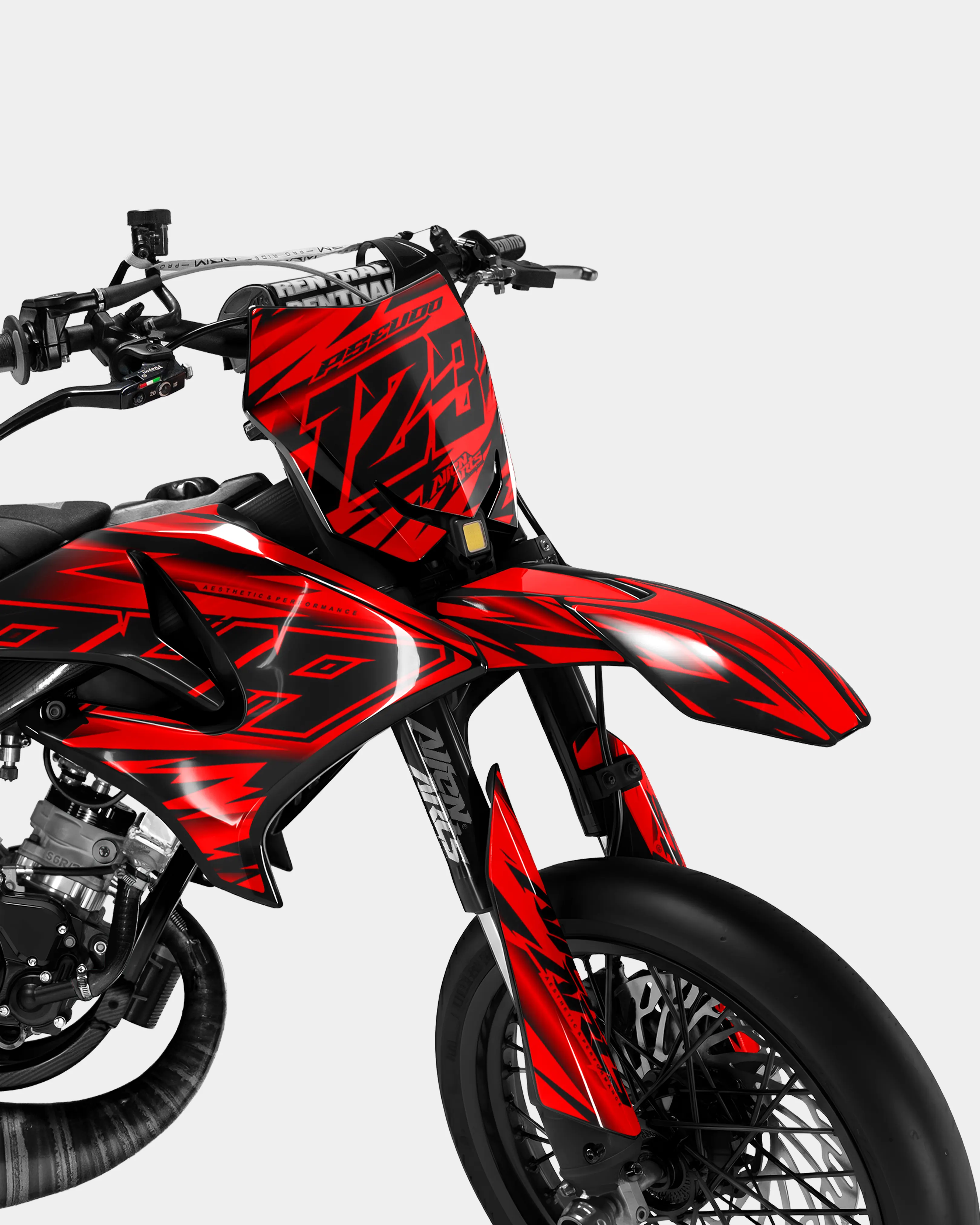 PAENO - Kit deco YAMAHA DT 50cc - Rouge Bleu - Image 2