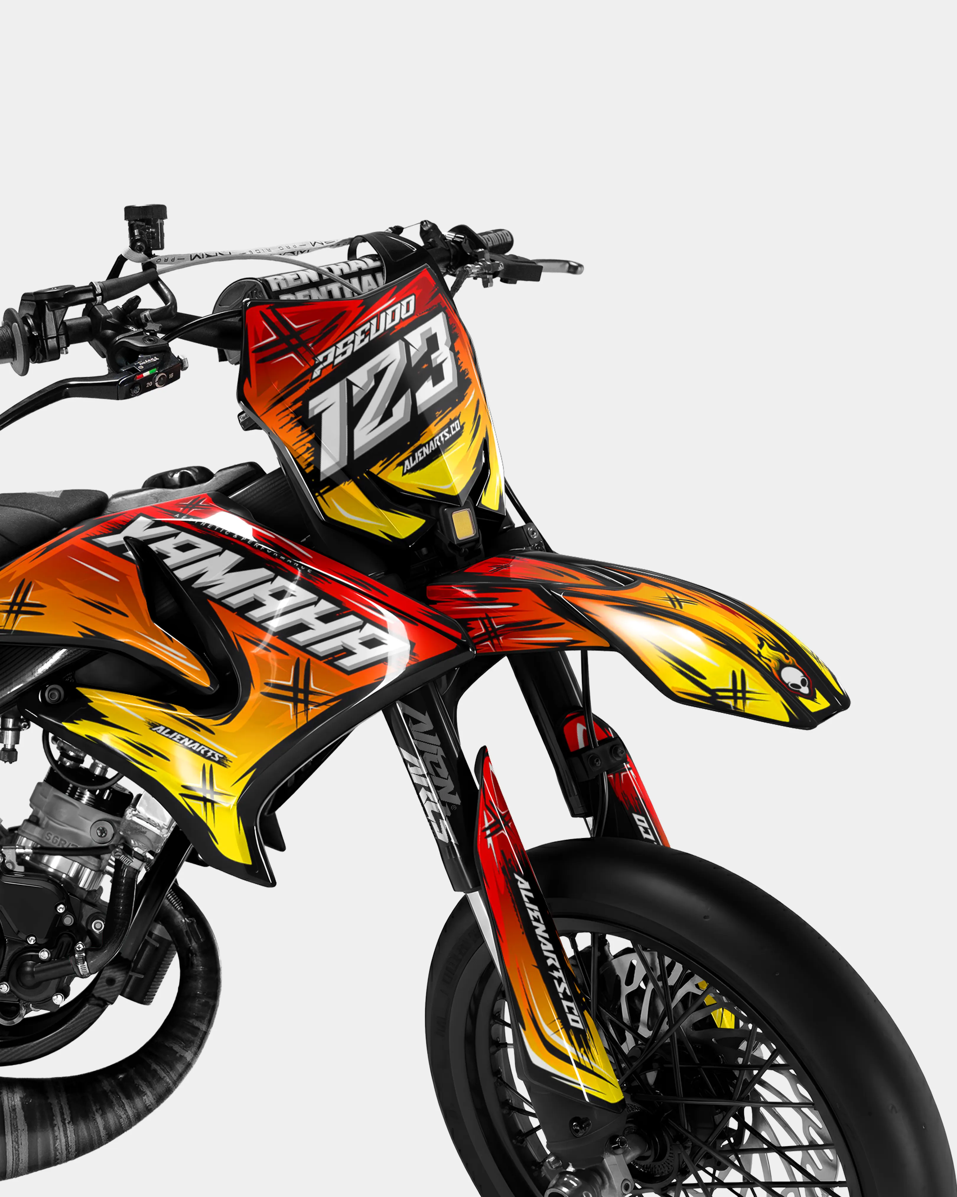 PAVO - Kit deco YAMAHA DT 50cc - Rouge Jaune - Image 2