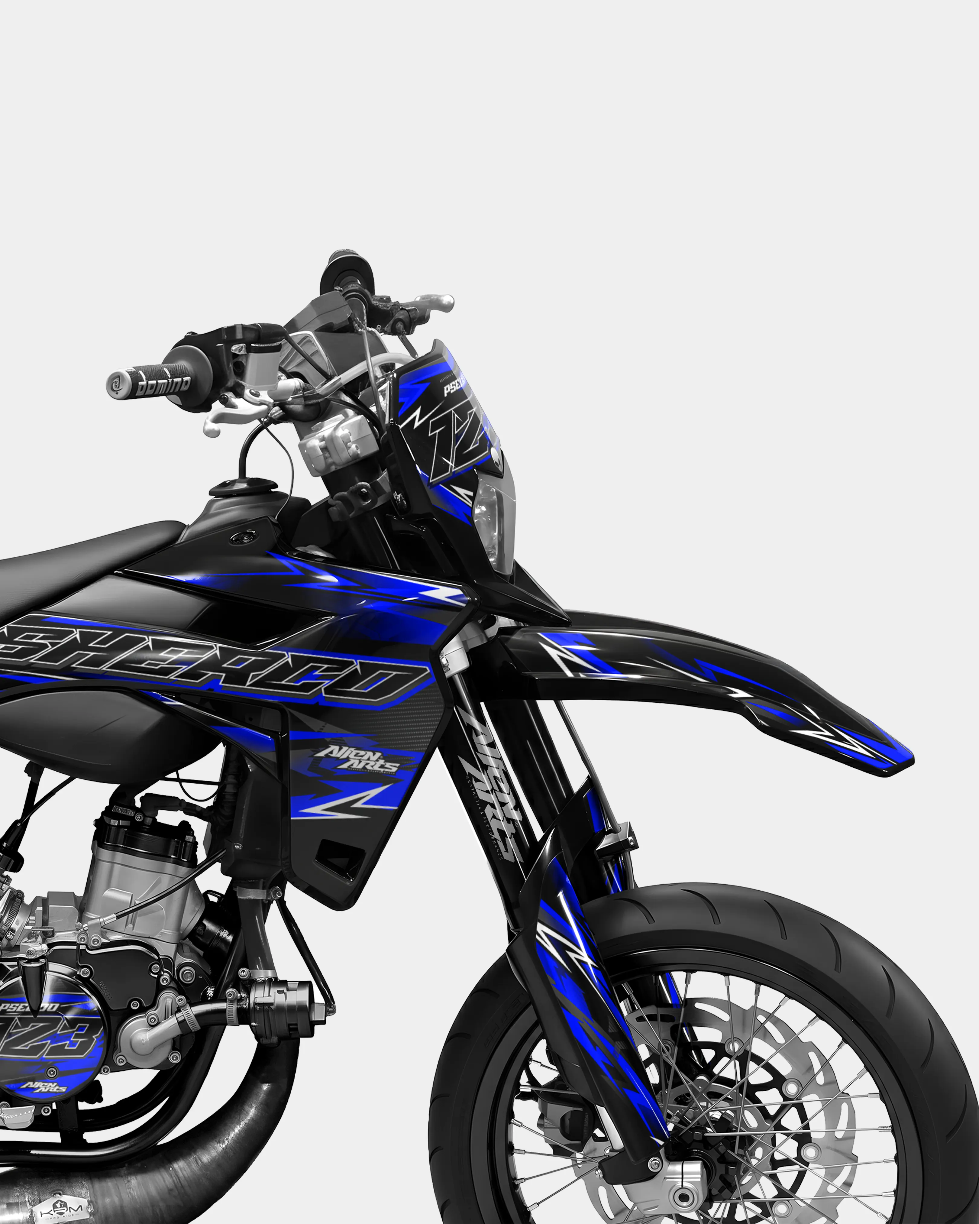 PIQUE - Kit deco SHERCO 50cc - Bleu foncé - Image 3