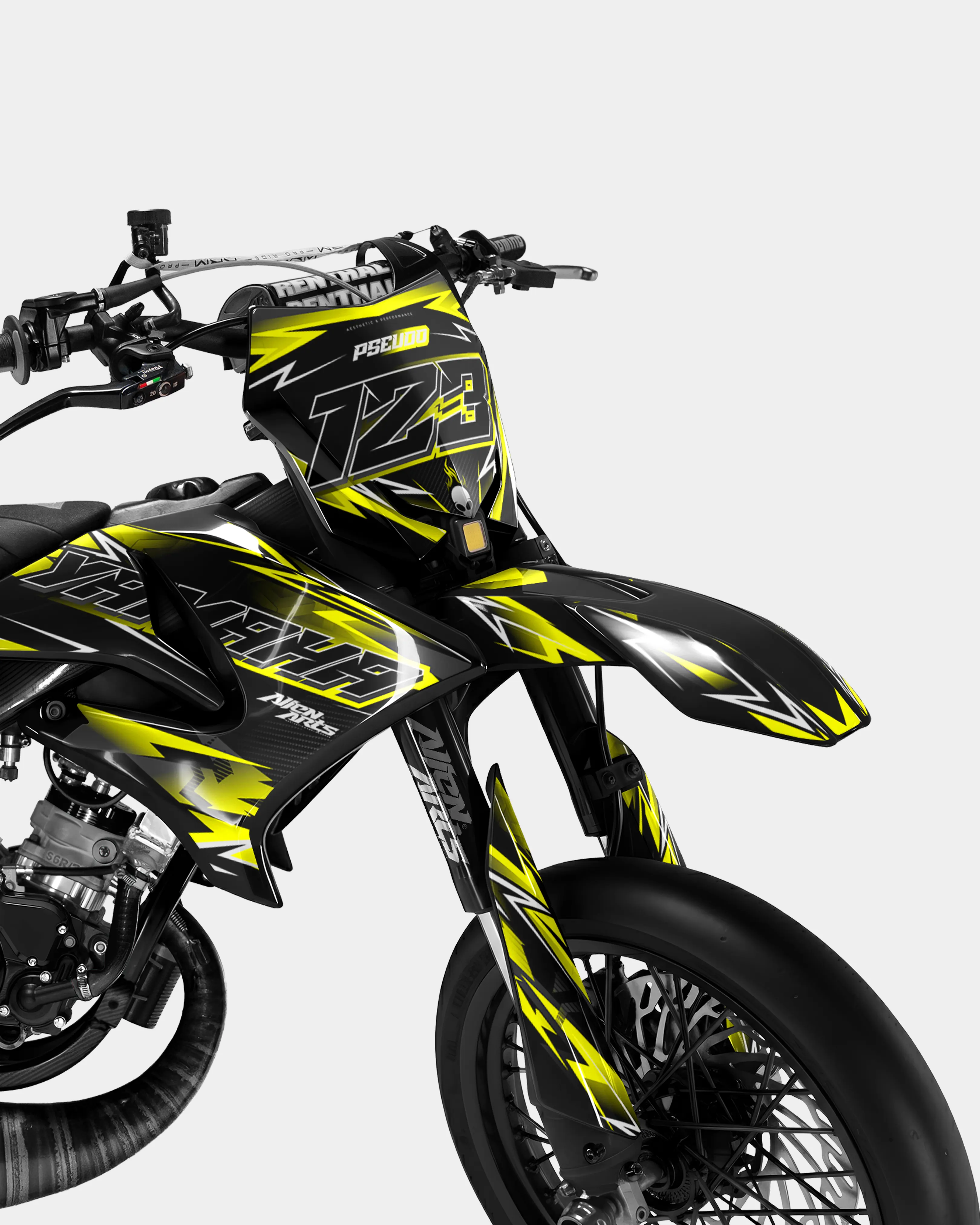PIQUE - Kit deco YAMAHA DT 50cc - Jaune - Image 2
