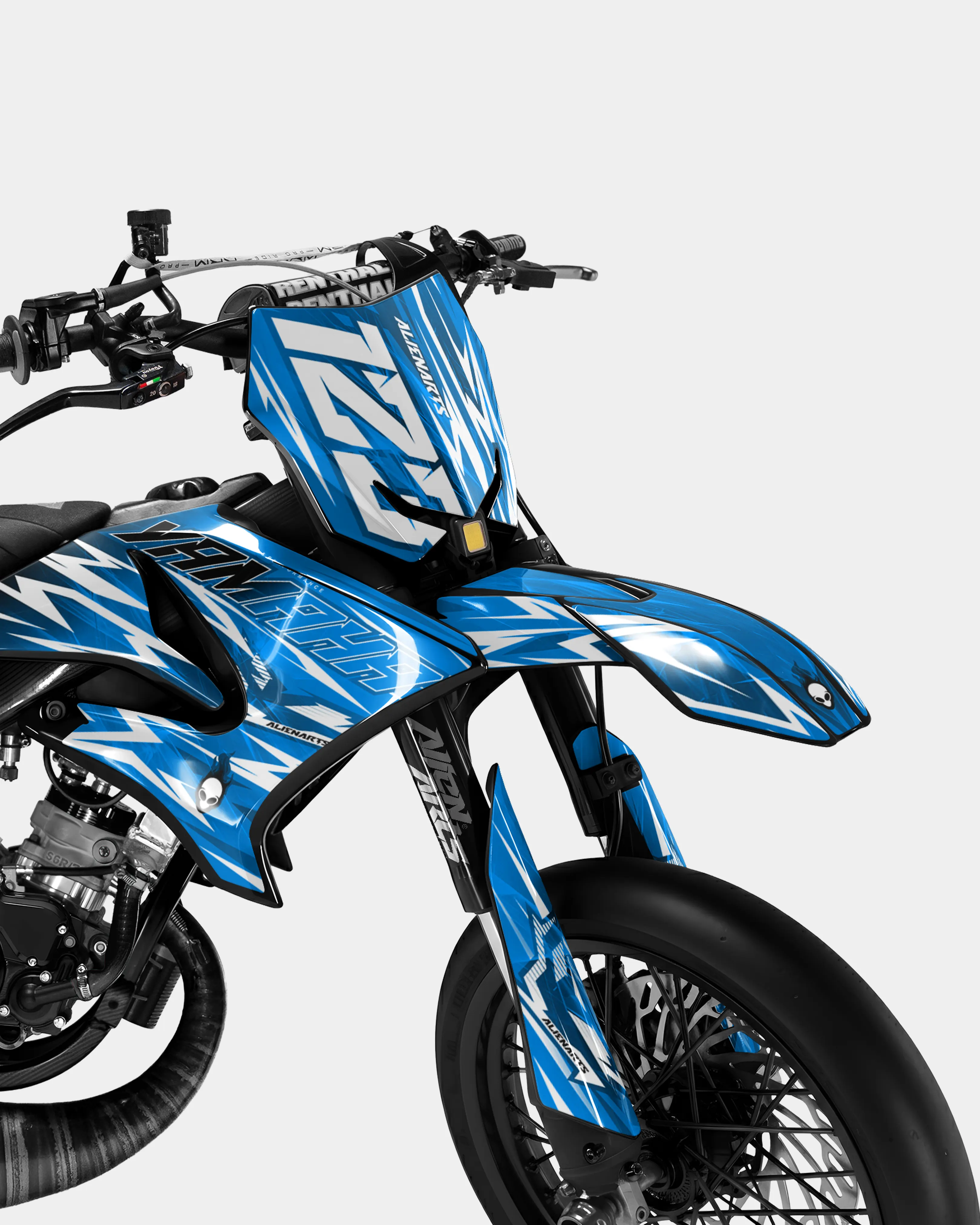 PLUME - Kit deco YAMAHA DT 50cc - Bleu - Image 2