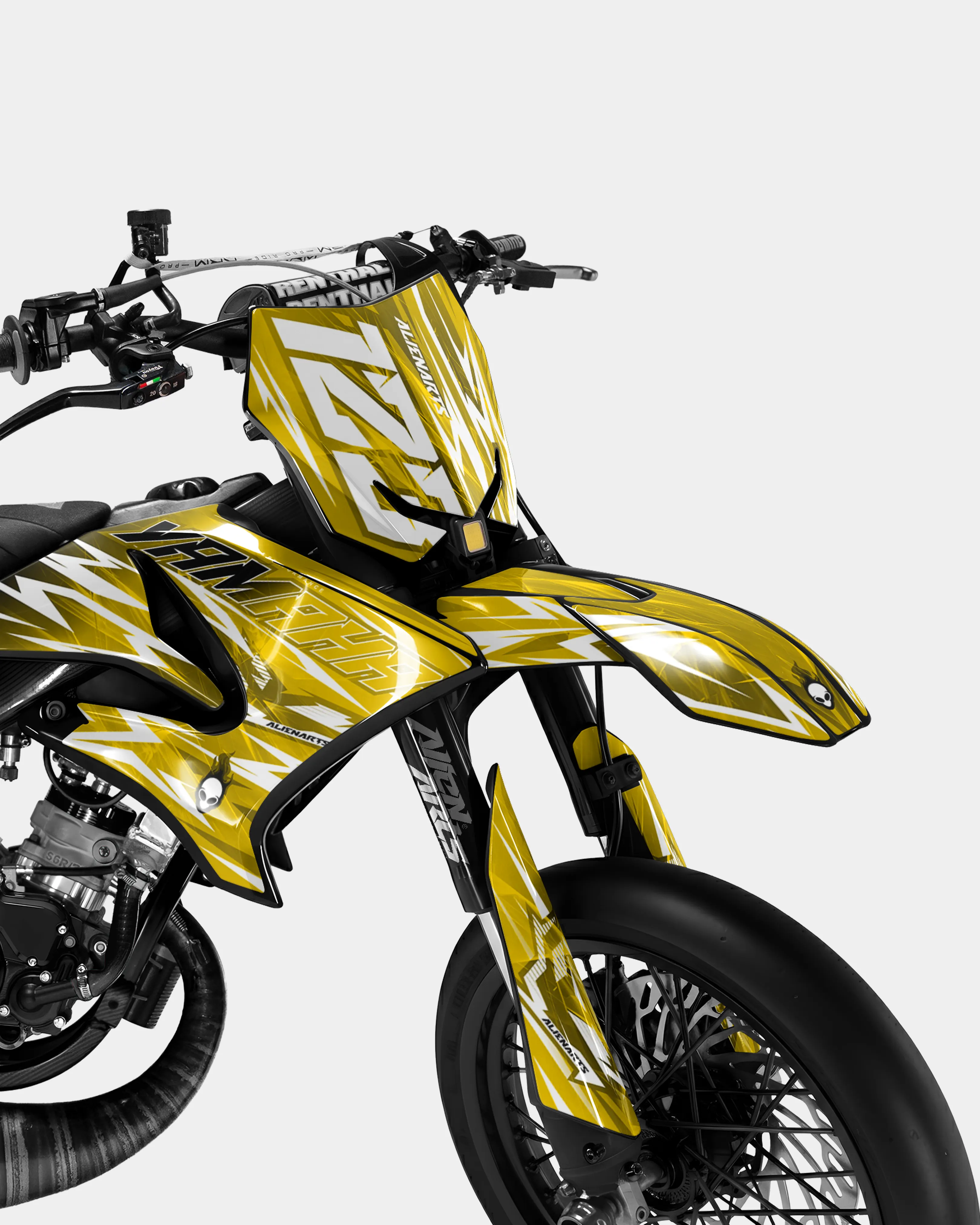 PLUME - Kit deco YAMAHA DT 50cc - Jaune foncé - Image 2