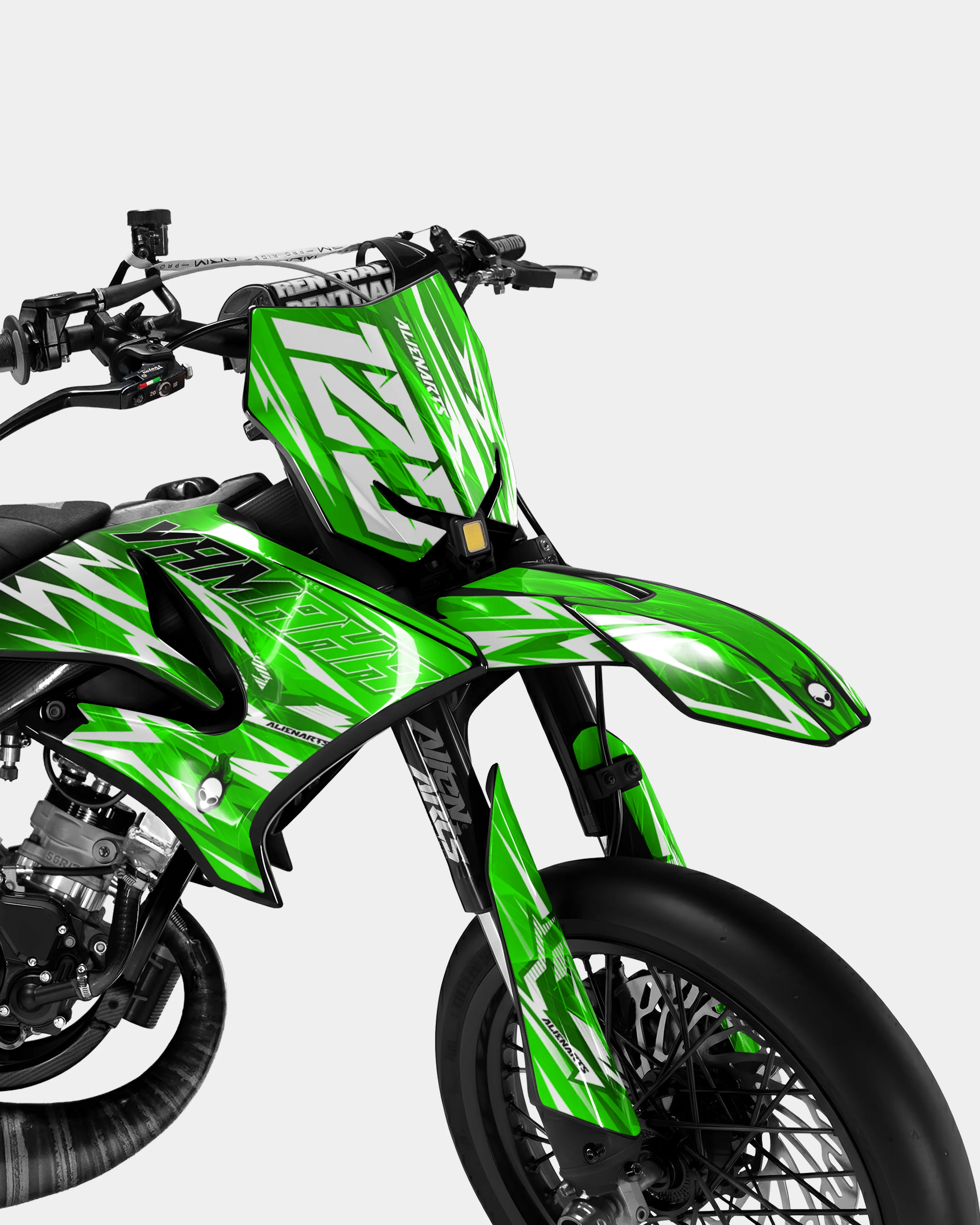 PLUME - Kit deco YAMAHA DT 50cc - Vert - Image 2