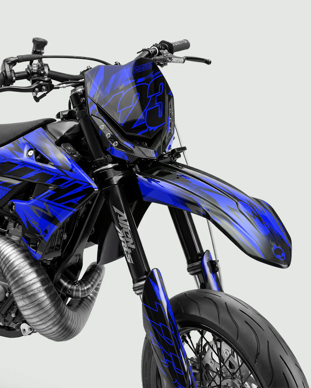 PULSAR - Kit Déco Supermotard Semi-Personnalisable - Bleu - Image 2