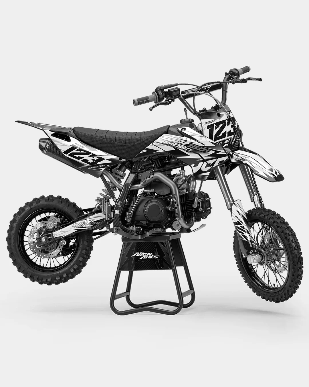 RAMPAGE - Kit Déco Dirt Bike Semi-Personnalisable - Gris