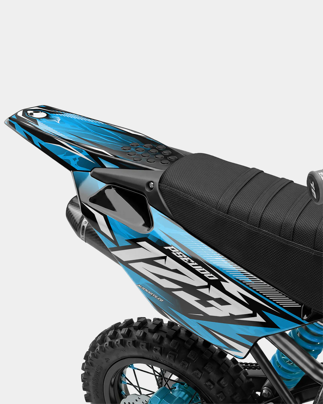 REAPER - Kit Déco Dirt Bike Semi-Personnalisable - Bleu - Image 3