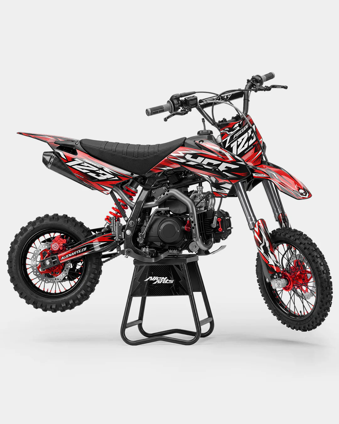 REAPER - Kit Déco Dirt Bike Semi-Personnalisable - Rouge