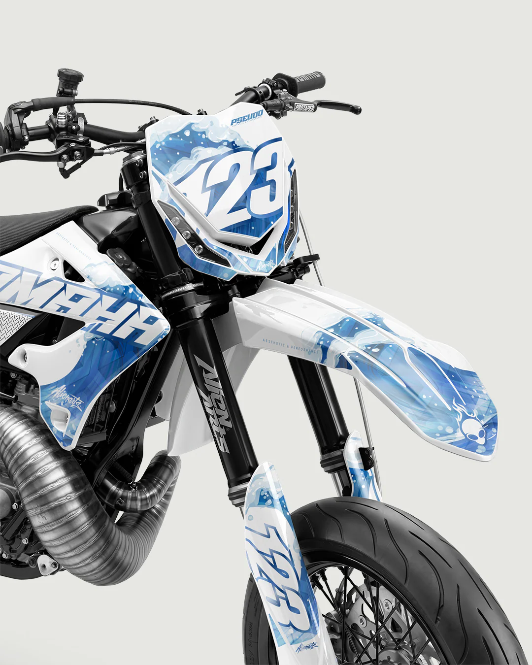 TSUMIX - Kit Déco Supermotard Semi-Personnalisable - Bleu - Image 2