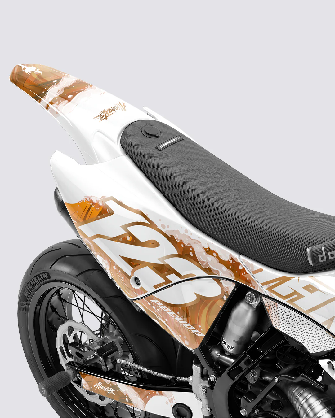 TSUMIX - Kit Déco Supermotard Semi-Personnalisable - Orange - Image 3