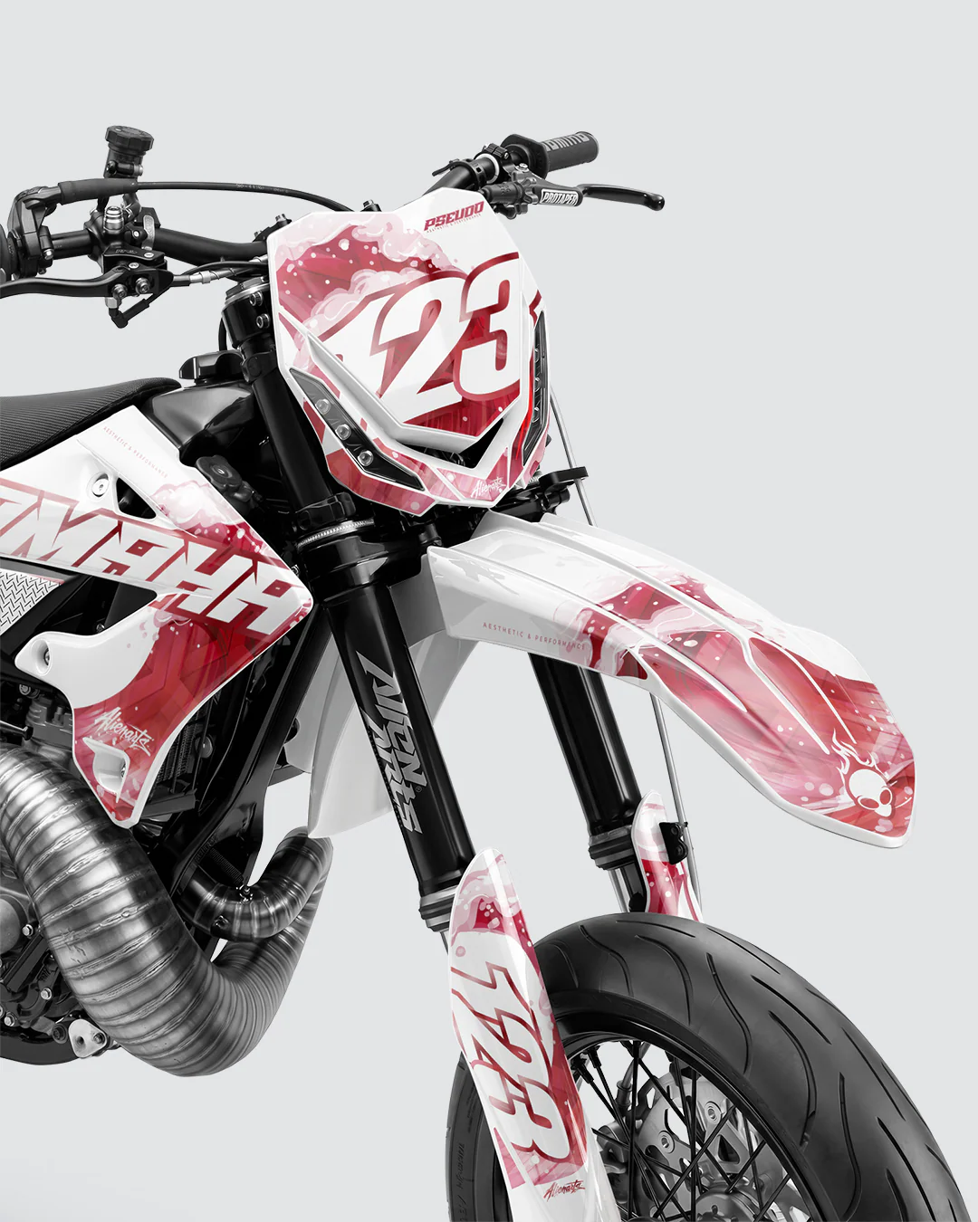 TSUMIX - Kit Déco Supermotard Semi-Personnalisable - Rouge - Image 2