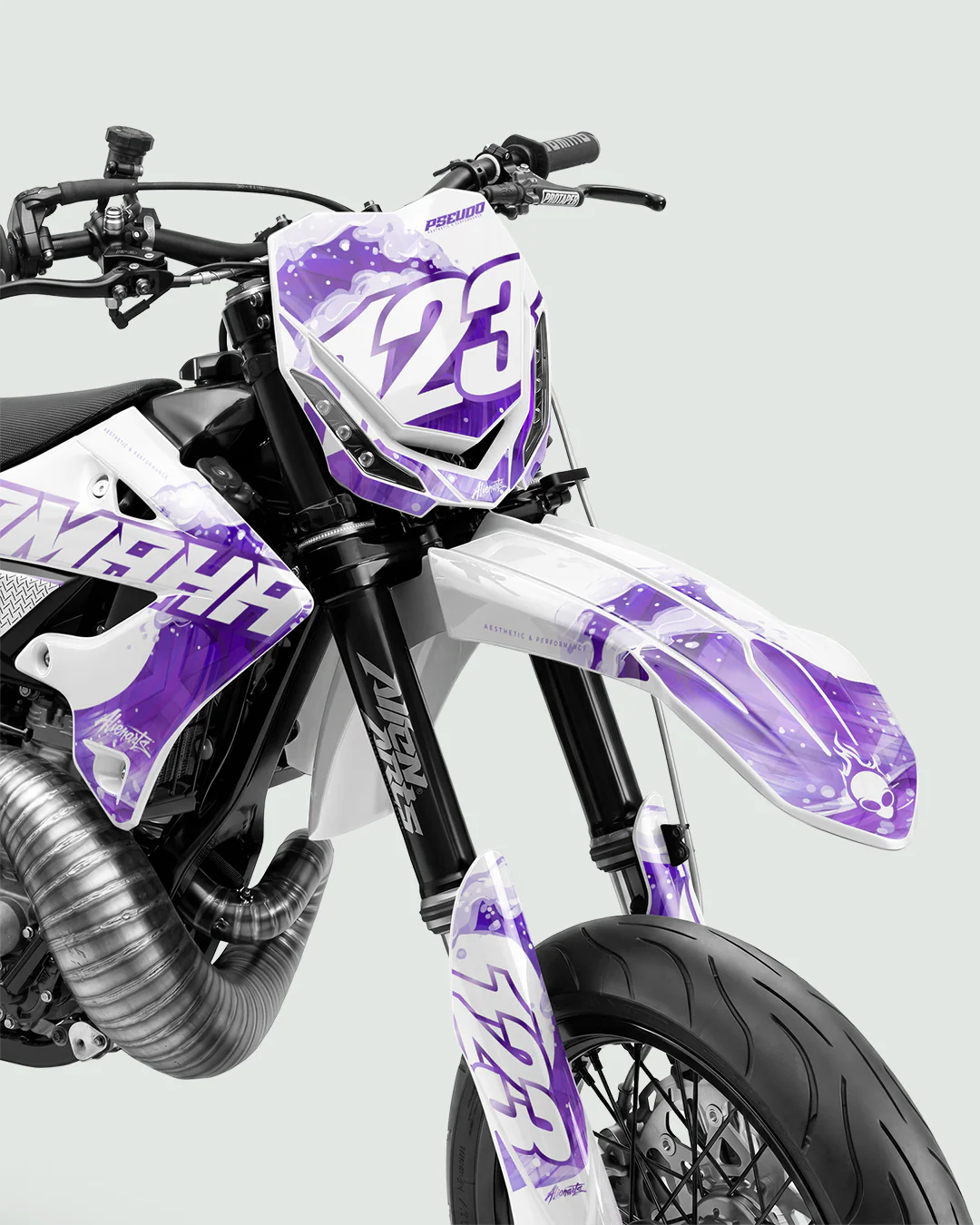 TSUMIX - Kit Déco Supermotard Semi-Personnalisable - Violet - Image 2