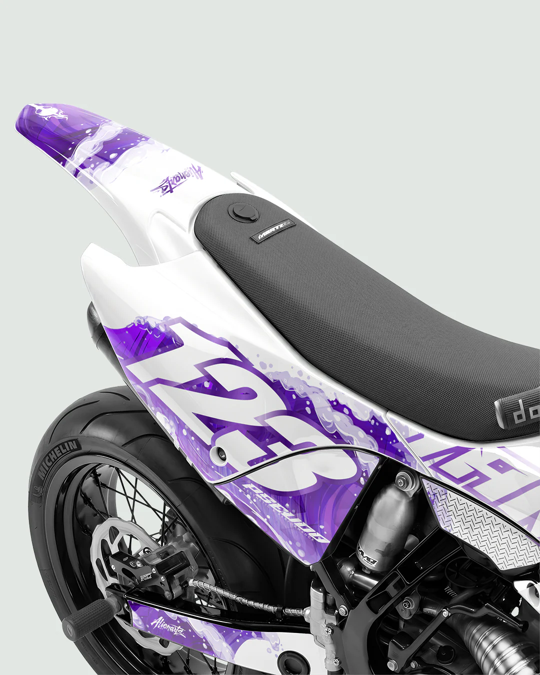 TSUMIX - Kit Déco Supermotard Semi-Personnalisable - Violet - Image 3