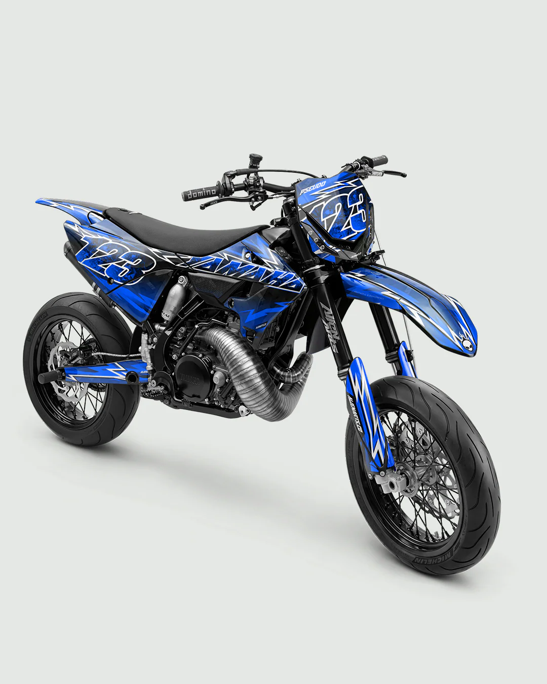 XONIX - Kit Déco Supermotard Semi-Personnalisable - Bleu