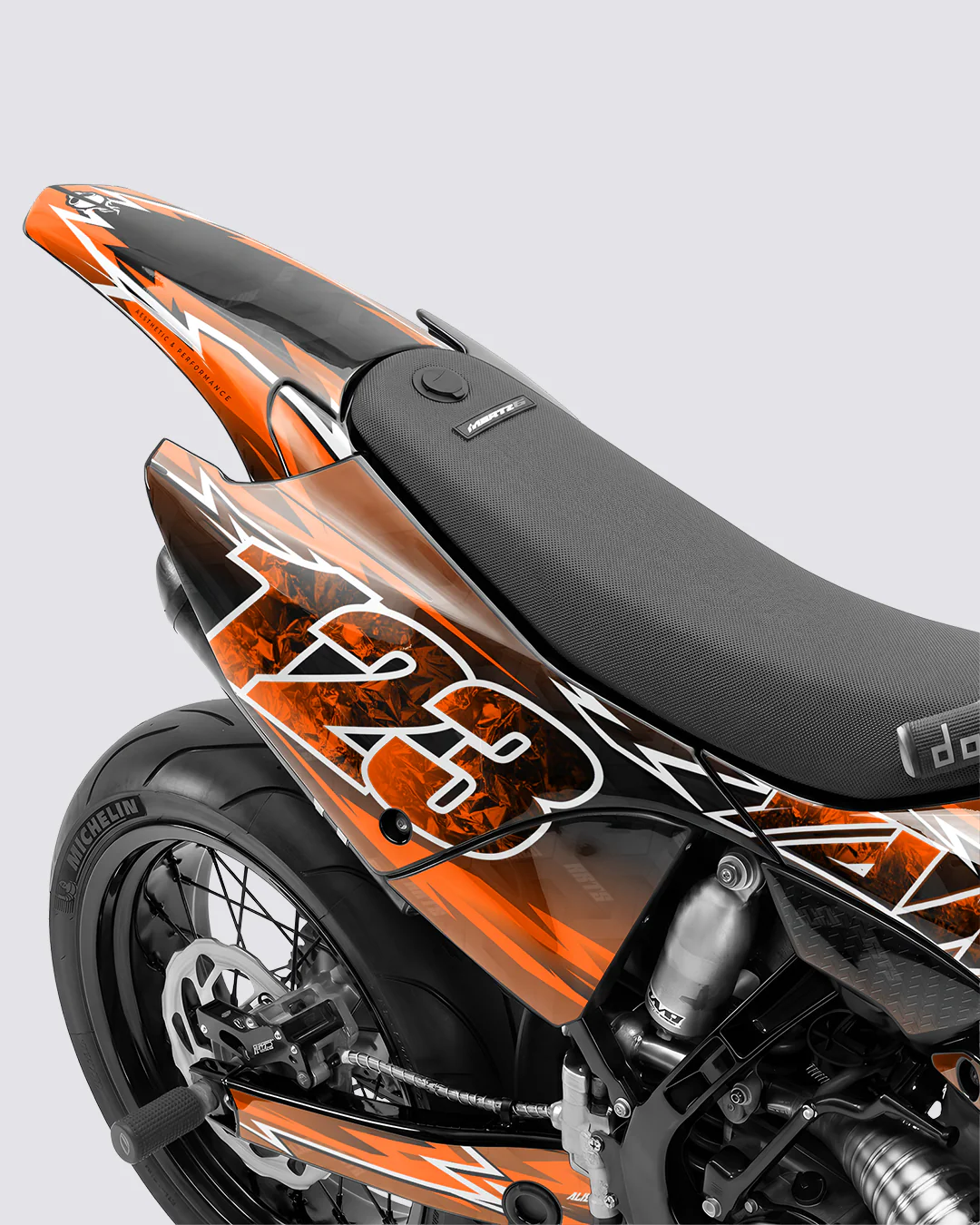 XONIX - Kit Déco Supermotard Semi-Personnalisable - Orange - Image 3