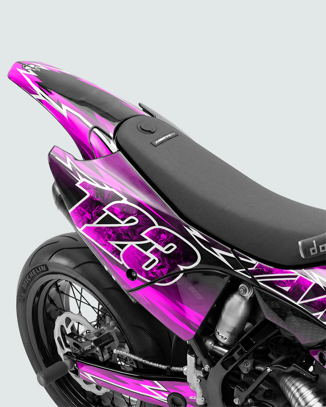 XONIX - Kit Déco Supermotard Semi-Personnalisable - Rose - Image 3